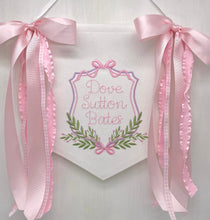 Load image into Gallery viewer, Baby Girl Banner - Bows & Branches Crest