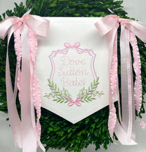 Load image into Gallery viewer, Baby Girl Banner - Bows & Branches Crest