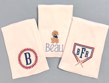 Load image into Gallery viewer, Baseball Themed Burp Cloth Set #1