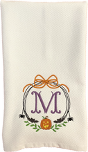 Load image into Gallery viewer, Halloween Guest Towel - Jack-O-Lantern Bow Frame