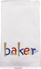 Load image into Gallery viewer, Baseball Themed Burp Cloth Set #1