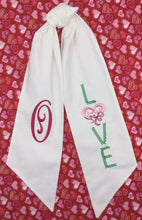 Load image into Gallery viewer, Wreath Sash - Swirl Heart & Leaves