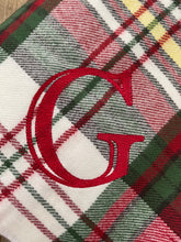 Load image into Gallery viewer, Wreath Sash - Red Plaid (various designs)