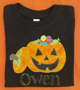 Halloween Tee Shirt - Candy Jack-o-Lantern