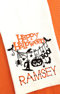 Halloween Guest Towel - Spooky Bunting