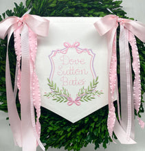 Load image into Gallery viewer, Baby Girl Banner - Bows &amp; Branches Crest
