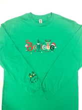 Load image into Gallery viewer, BELIEVE with Grinch Long Sleeve T-shirt
