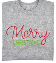 Load image into Gallery viewer, Merry Christmas T-shirt with Side Bows
