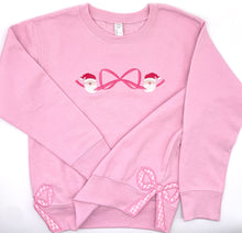 Load image into Gallery viewer, Girls Bow Sweatshirt with Christmas Minis
