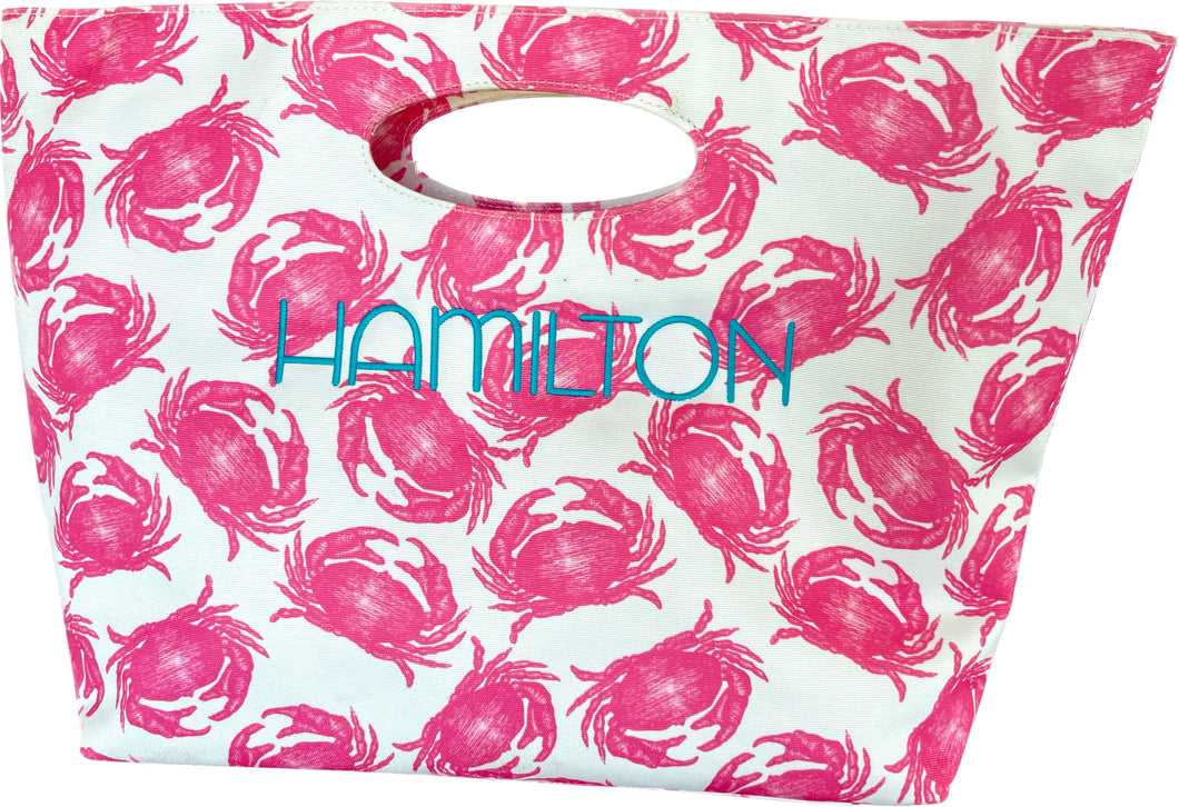 Keyhole Tote - Crabby Neon Pink