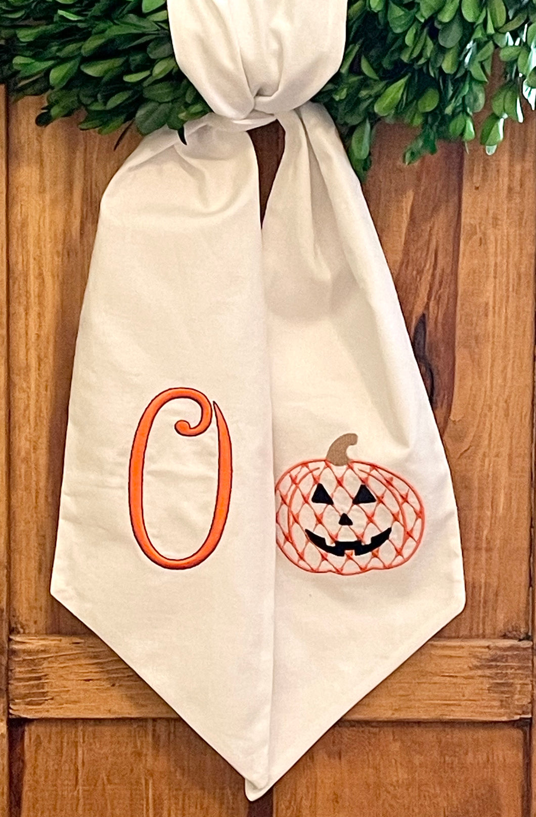 Wreath Sash - Chic Jack-O-Lantern