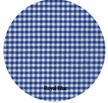 Load image into Gallery viewer, Gingham Bib &amp; Burp Cloth Set with RicRac Trim
