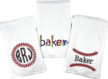 Load image into Gallery viewer, Baseball Themed Burp Cloth Set #1
