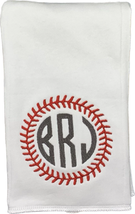 Baseball Themed Burp Cloth Set #1