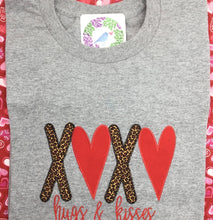 Load image into Gallery viewer, XOXO Long sleeve T-shirt/sweatshirt - hugs &amp; kisses
