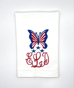 Guest Towel - Patriotic Butterfly