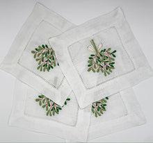 Load image into Gallery viewer, Mistletoe Cocktail Napkins
