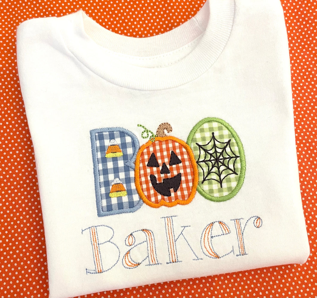 Halloween T-Shirt - BOO Applique