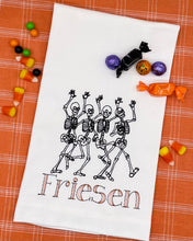 Load image into Gallery viewer, Halloween Guest Towel - Dancing Skeletons
